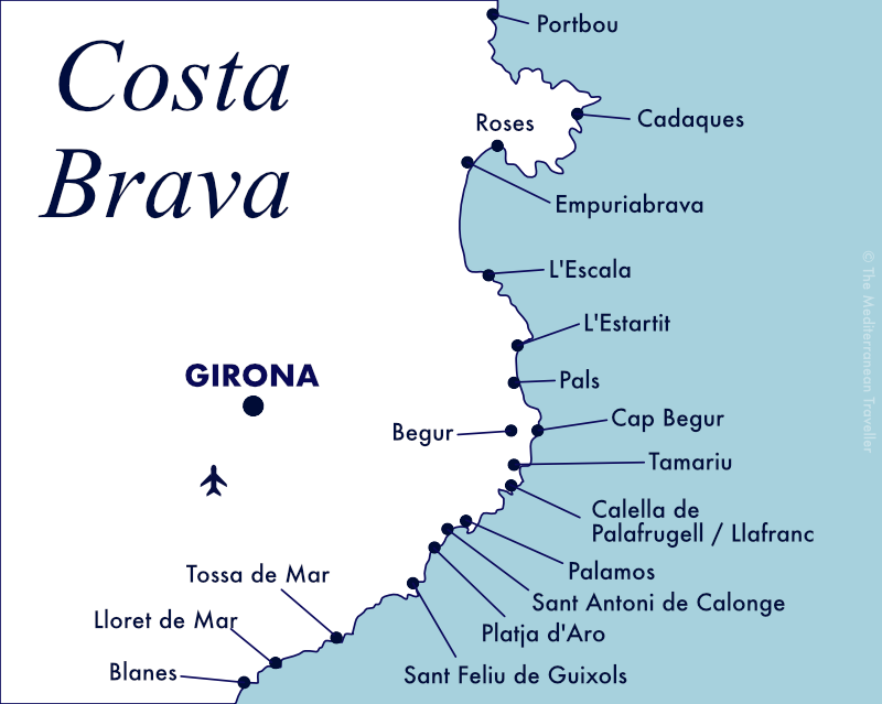 Map Costa Brava